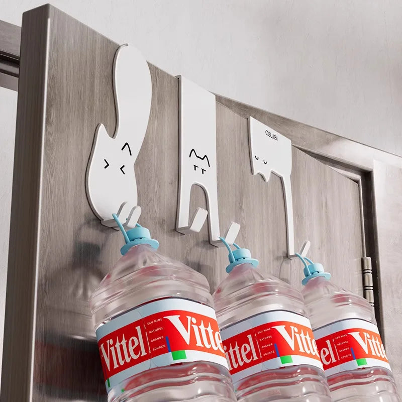 Hook behind the door Shelf No punching Kitchen cabinet Door Wall hanging Hanger Storage Clothes Hat Key Artifact Door Hooks