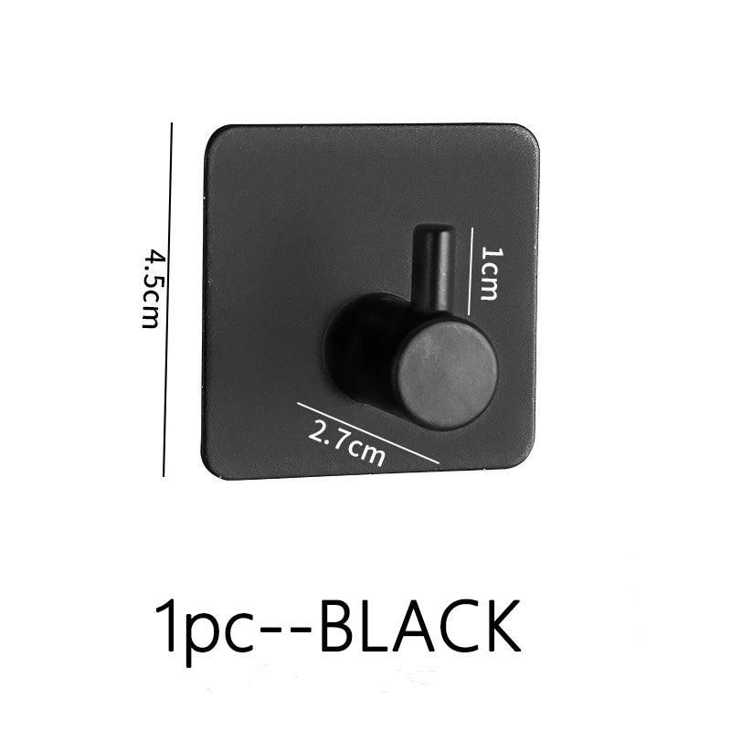 Strong Adhesive Wall Hook Sticker Hanging Coat Rack Clothes Hanger Shower Robe Hook Kitchen Bathroom Towel Hooks Holder
