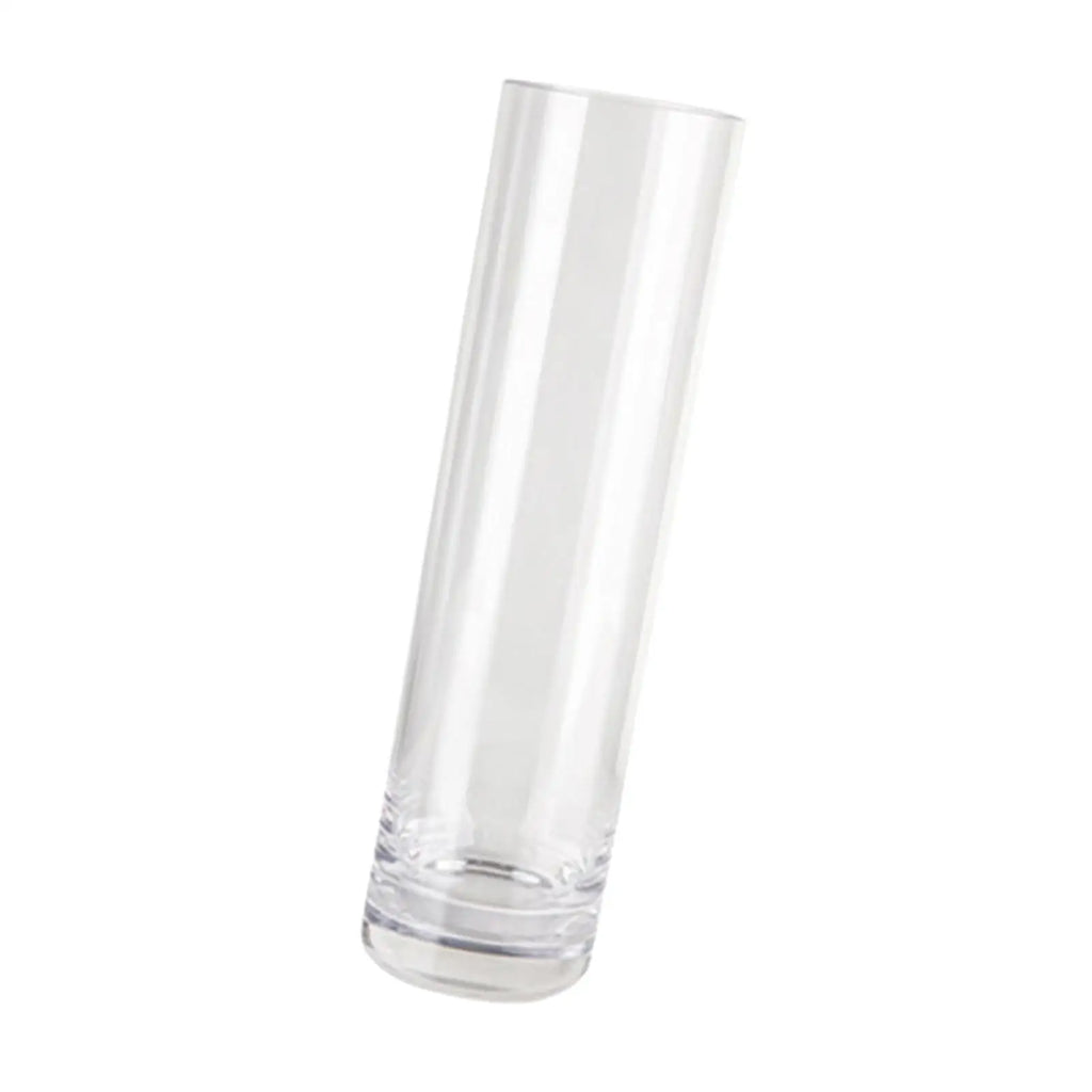 2PCS Acrylic Transparent Cylindrical Vase, Plastic Vase, for Wedding Center Decoration, Office and Home Hydroponic Decoration