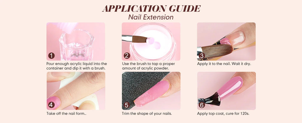 SAVILAND Clear Pink Nudes Acrylic Powder Kit with 30ml Acrylic Liquid Acrylic Nail Brush Nail Forms for Nail Art Salon Home DIY