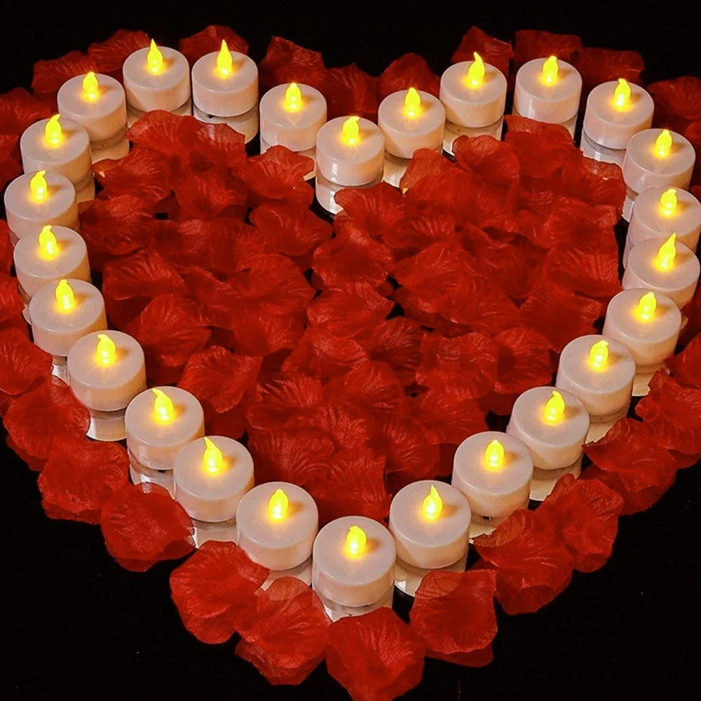 Flameless Flickering LED Tea Lights with Timer 6 Hours On & 18 Hours Off in 24Hours Cycle Automatically LED Votive Candles Light