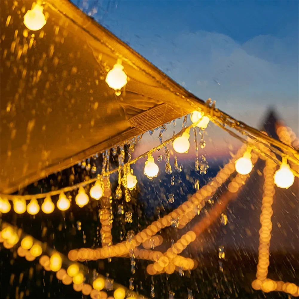 Ball LED String Lights Outdoor Ball Chain Lights Garland Lights Bulb Fairy Lights Party Home Wedding Garden Christmas Decoration