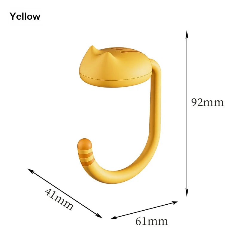 Cat Backpack Hook Desk Edge Hook Dormitory Gadget New Model with No Drilling Holes for Primary School Student Desk Side Hook.