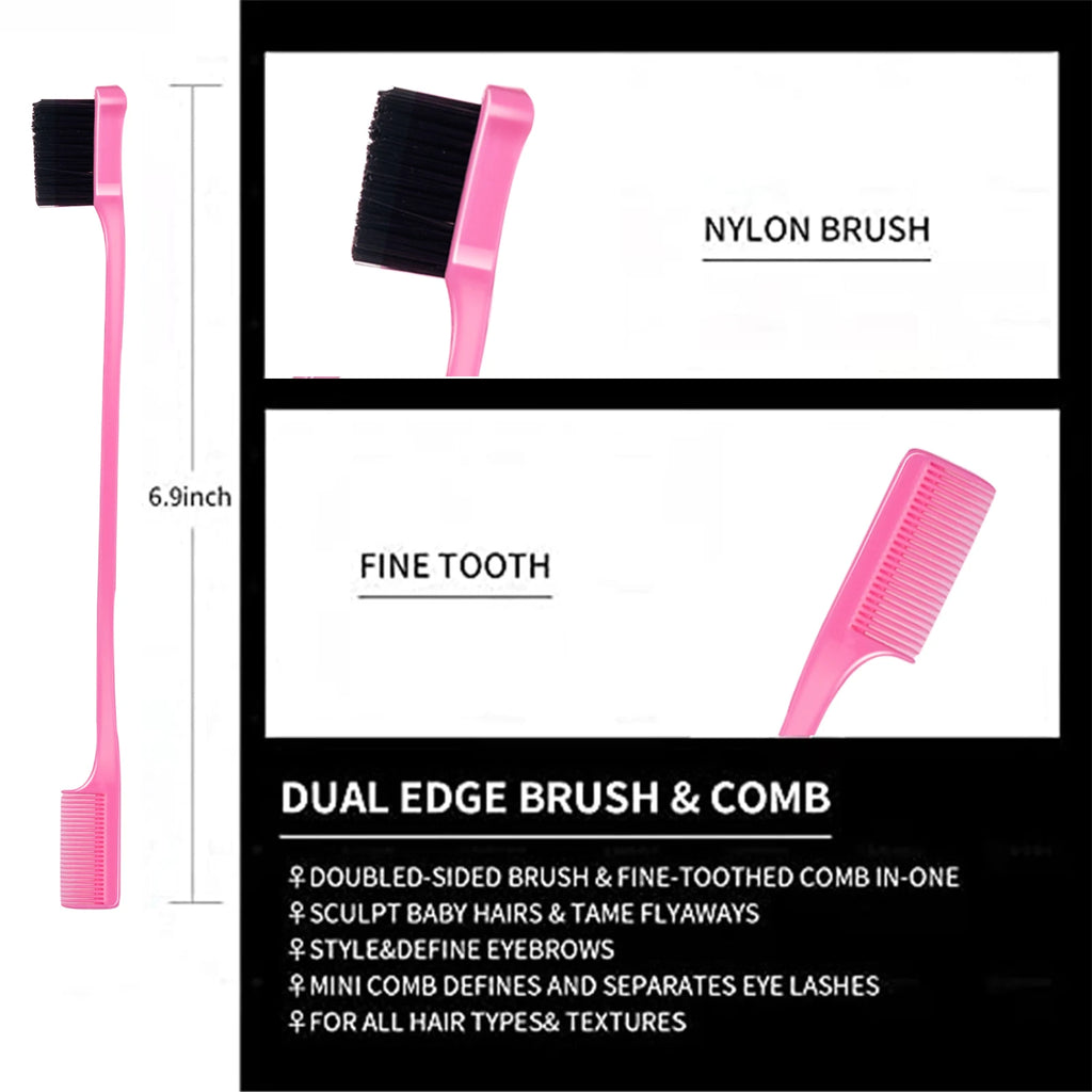 Hair Brush Slick Back Hair Brush Hair Styling Comb Edge Control Gel Edge Control Brush Hair Wax Styling Gel for Edge Control
