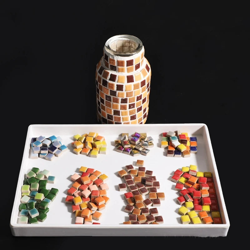 200g 1CM Mini Mosaic Tile Material DIY Ceramic Mosaic Tiles Stone Handmade Ornaments Tiles Wall Crafts Home Decoration