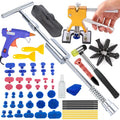 Car Dent Repair Tool Glue Gun Paintless Sheet Metal 2 in 1 T-bar Dent Repair Kit Auto Dent Remover Suction Auto Dent Puller Tool