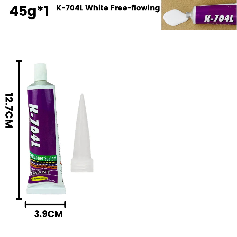 K-703 704 705 706 One-Component RTV Silicone Rubber Sealant Black White Transparent Electronic Component Sealing Glue 45g