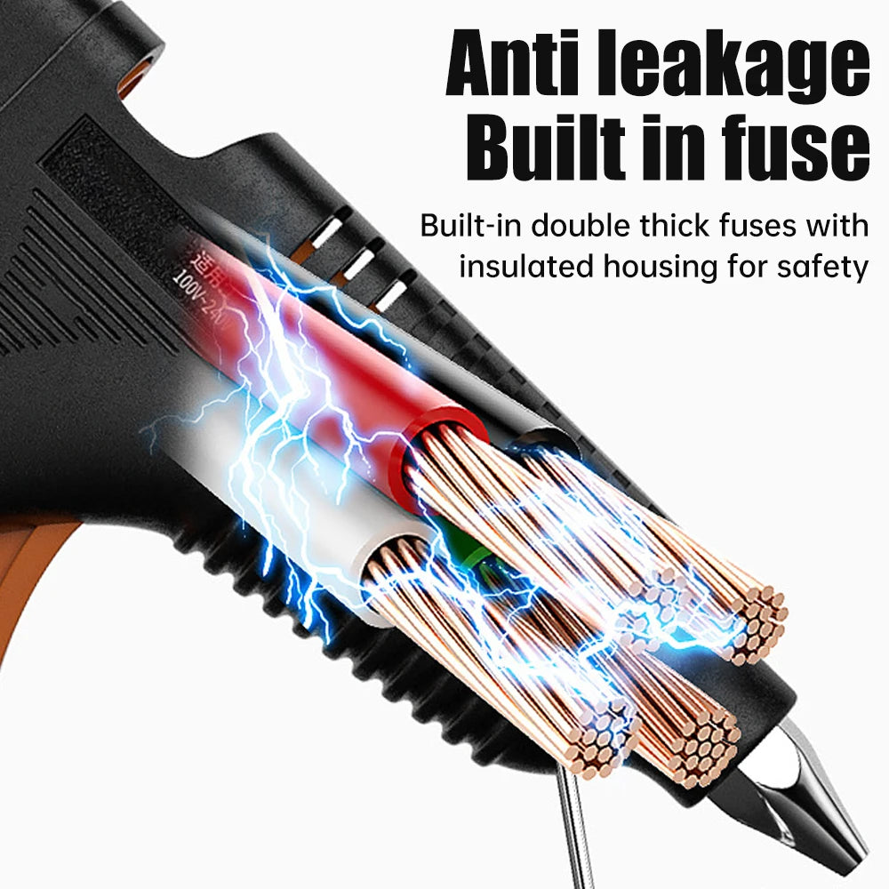 100W Hot Melt Glue Gun 11MM Glue Sticks Industrial Guns Heat Temperature Thermo Electric Repair Tool DIY Electrothermal Glue Gun