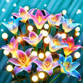 2/4 Pack Solar Lights: Realistic Lilies & Fireflies, 7 Colors for Patio/Garden/Events/Holidays, Outdoor Decor Gift