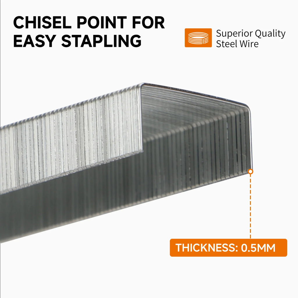 15000 Staples/Set No.26/6 Staples, High-strength Easy-to-Penetrate Staples, School Office Supplies Refill