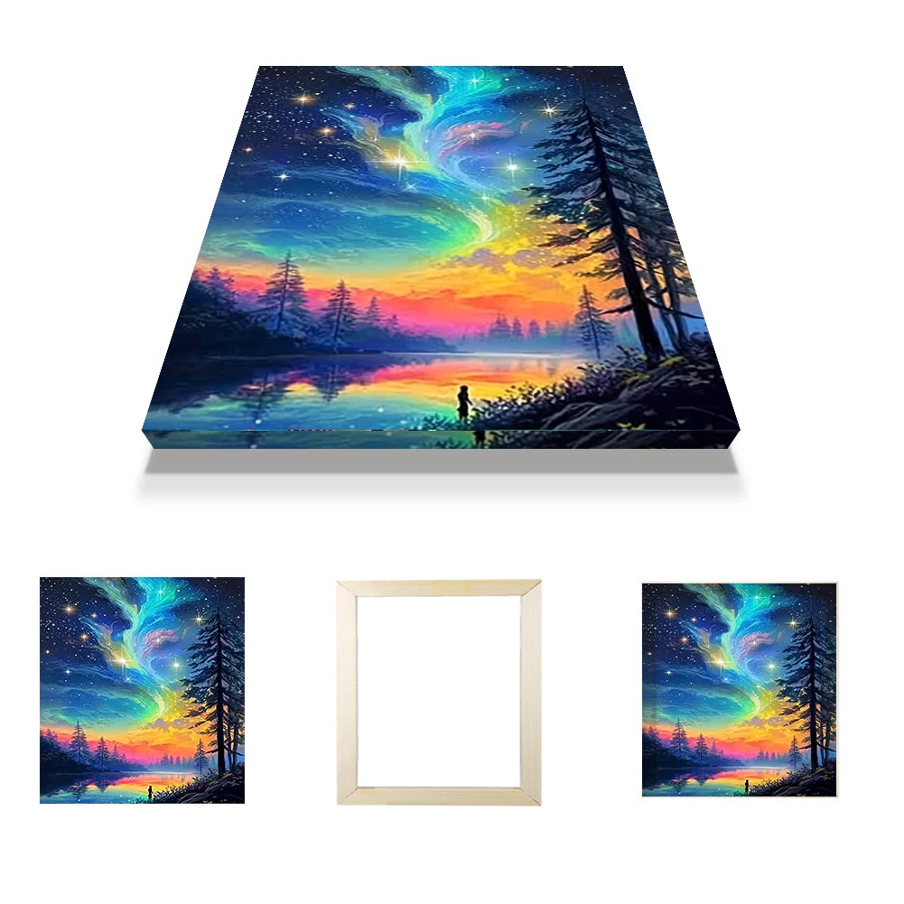 Oil Painting Frame Decorative Floating Picture Frame with Adhesive Wooden Hanging Frame for Home Office Decor