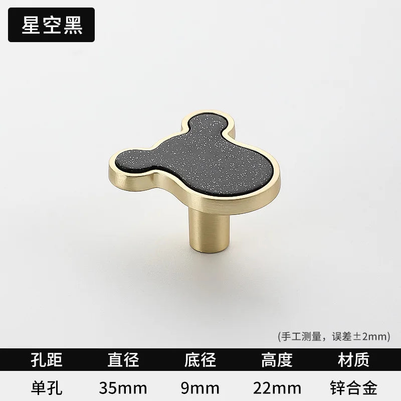 Modern Cupboard Drawer Knobs Wardrobe Furniture Single Hole Door Handle Simple Personality Children's Room Bedside Table Knobs