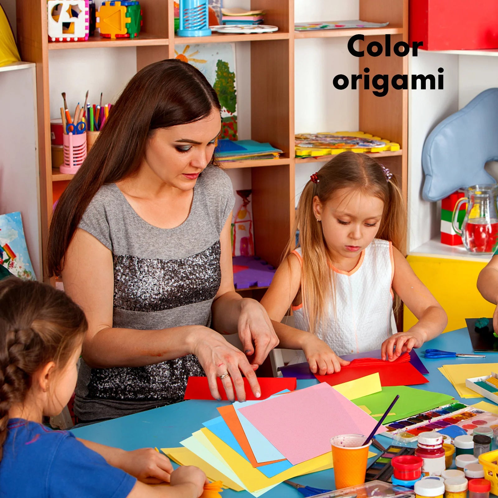 100 Sheets Double Sided Colored Paper Child Cardstock Pastel Construction Colorful Origami Papers Color Sheets Letter Size