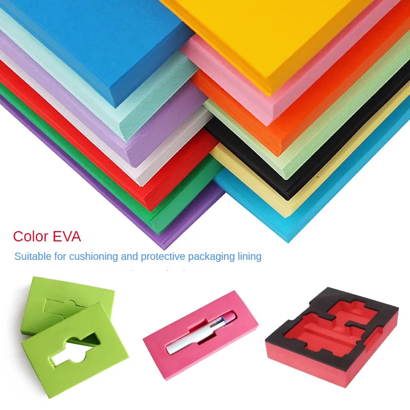Colorful EVA Foam Board Buffering Shock Absorption Foam Sheet Handmade DIY Cosplay EVA Rubber Sound-absorbing Foam 38 Degrees