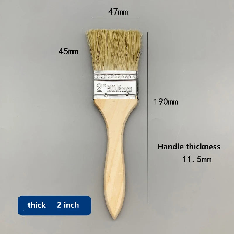 Thick-handled and thin-handled paint brushes are available. Household soft-bristled dust-removing brushes and special brushes fo