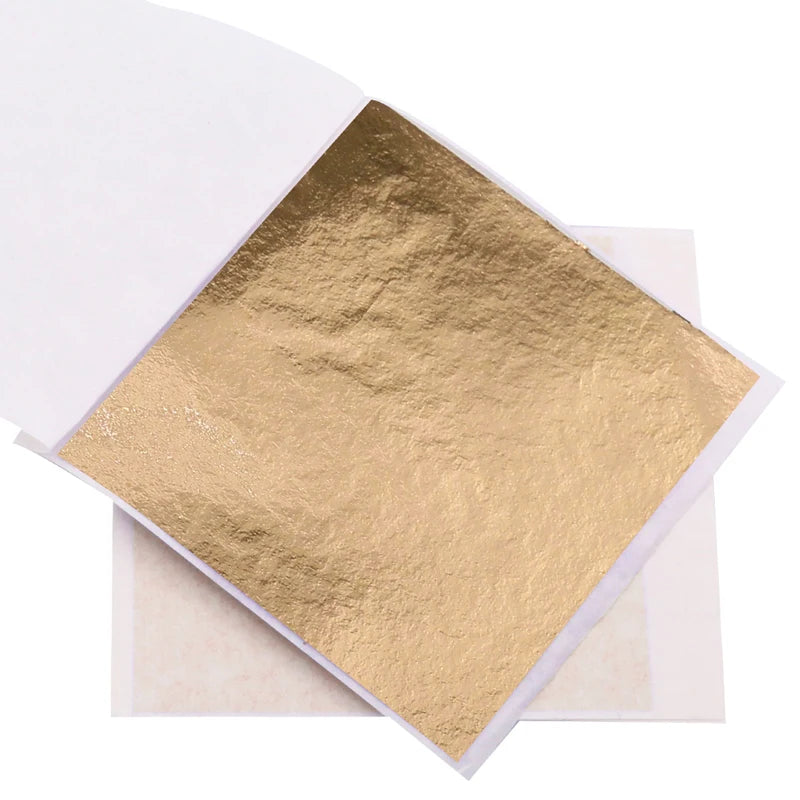 100pcs/10colors sheet  Pink Gold Leaf Imitation Sliver Foil Papers DIY Art Crafts Design packaging material Food decoration