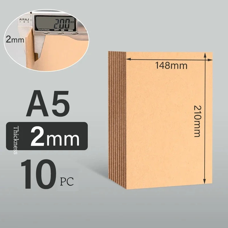 A4/A5 White Thicked Kraft Paper Hard Cardboard Diy Handmake Card Making Craft Paper Chipboard Backing Board 1/1.5/2/2.5-3mm