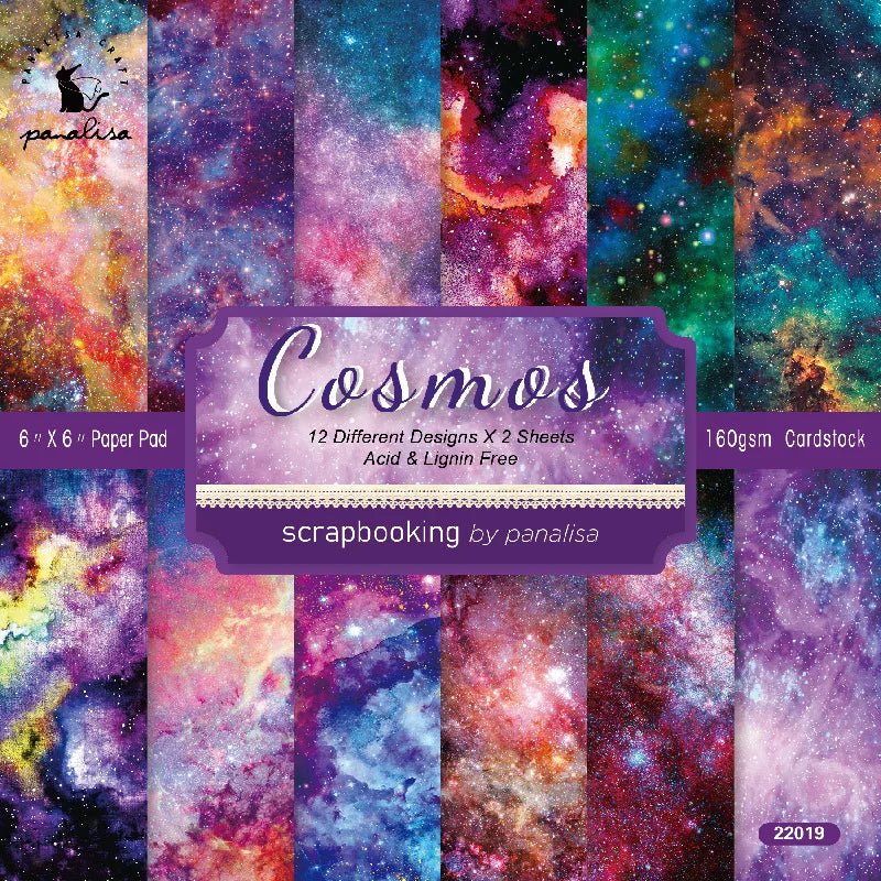 12 Sheet Scrapbooking Paper 15x15cm, Christmas Journal Planner Paper Pad Cardstock Backgrounds Card for DIY Art Craft Decoration