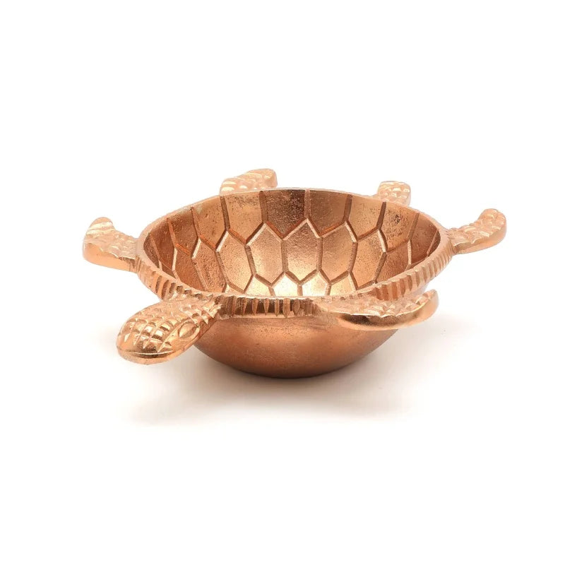 Decorative Turtle Bowl With Antique Copper Finish-10.5 Dia