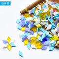 200g Diamond Shape Mosaic Mica Stained Glass Mosaic Tiles Mosaic Making Tiles for Puzzle Art DIY Craft Lamp Table Accessories
