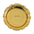 6PCS Snack Plates, 10cm Gold Serving Tray, Round Restaurant Serving Trays for Holding Fruit, Snacks, Desserts, Sweets, Jewellery