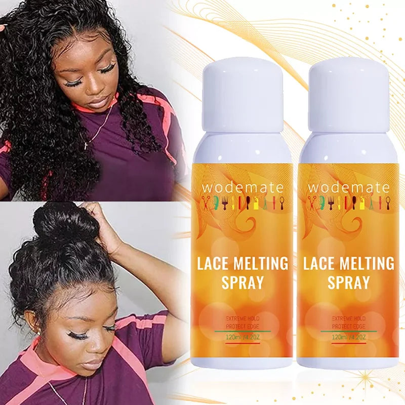 120ML Lace Melting and Holding Spray Glue-Less Hair Adhesive for Wigs, Strong Natural Finishing Hold with Control