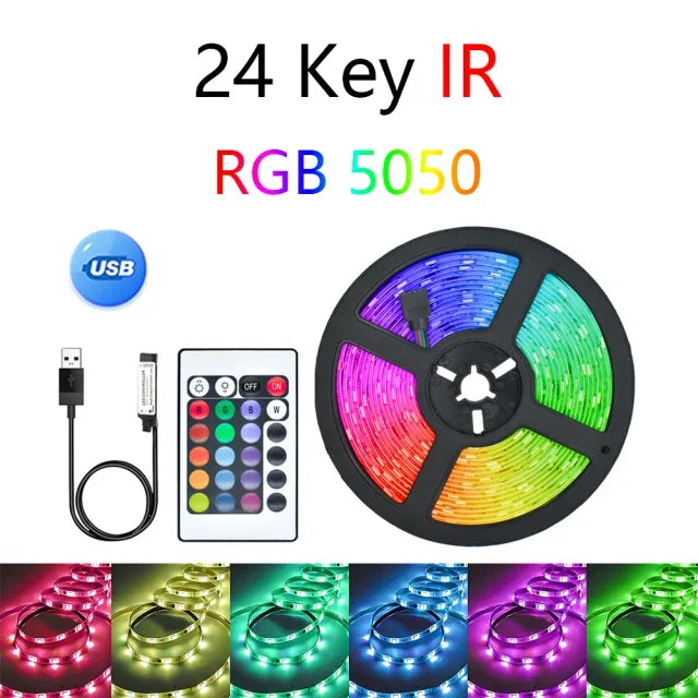 4-16ft Led Lights For Bedroom, LED Strip Lights With Remote Control RGB LED Strip, LED Lights For Room Home Party