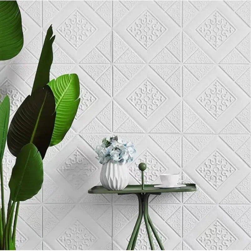 5-20Pcs 35*35cm Ceiling Wallpaper 3D Brick Waterproof Wall Stickers Foam Wall Paper Self-Adhesive Home Decor