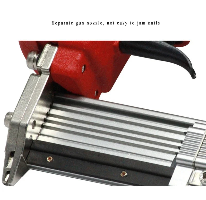 1Pc Pneumatic Staple Gun, 0.63mm Professional Heavy-Duty Finish Nailer Stapler for Wood, Upholstery, Carpet, Wire Fencing