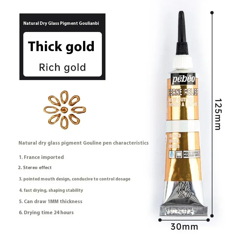 20ml Glass Acrylic Paint Tube Waterproof for Wood/Canvas/Fabric Doll Painting Rich Diy Colorant Glass Pigments Artist Supplies