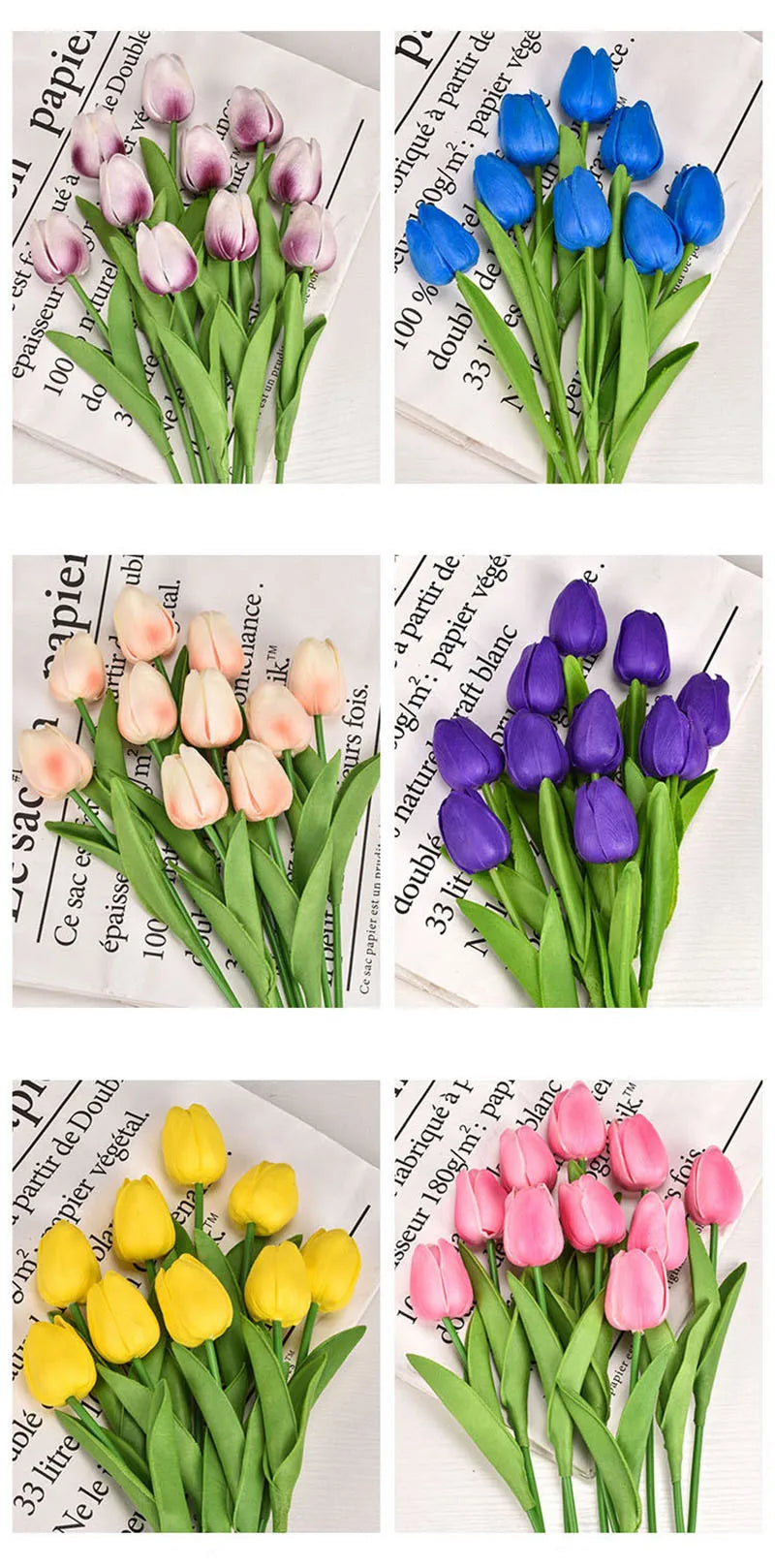 3/5/10/20pcs Tulips Artificial Flowers Real Touch Flower Bouquet Tulips Fake Flower for Wedding Home Decoration