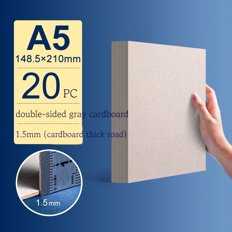 A4/A5 White Thicked Kraft Paper Hard Cardboard Diy Handmake Card Making Craft Paper Chipboard Backing Board 1/1.5/2/2.5-3mm