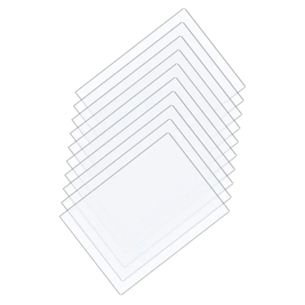 10pcs Transparent Acrylic Sheets Clear For Picture Frame Clear Crafting Panels Diy Scratch-Resistant Sturdy Lightweight Display