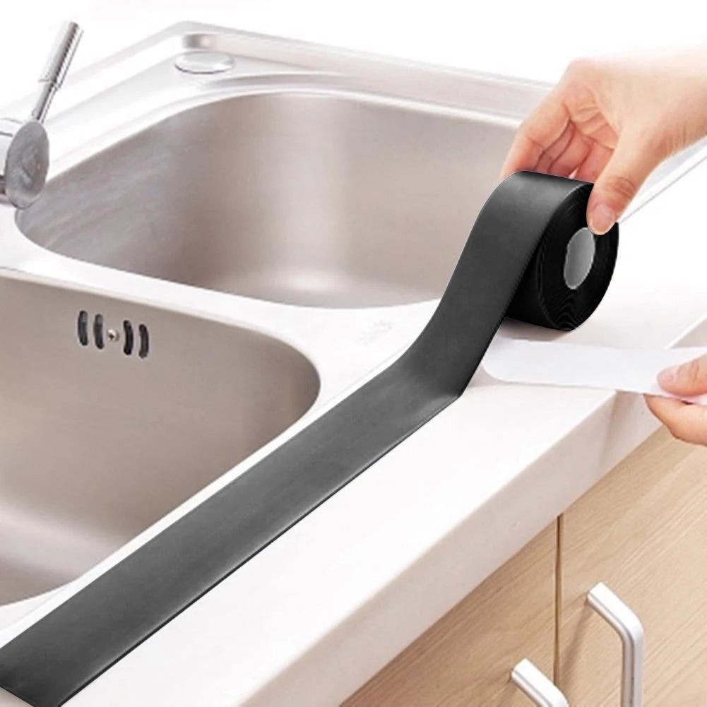 Self Adhesive Wall Border Sticker Waterproof Sink Border Tape Anti-Mildew Bath Sealing Strip Tape for Kitchen Bathroom Bathtub