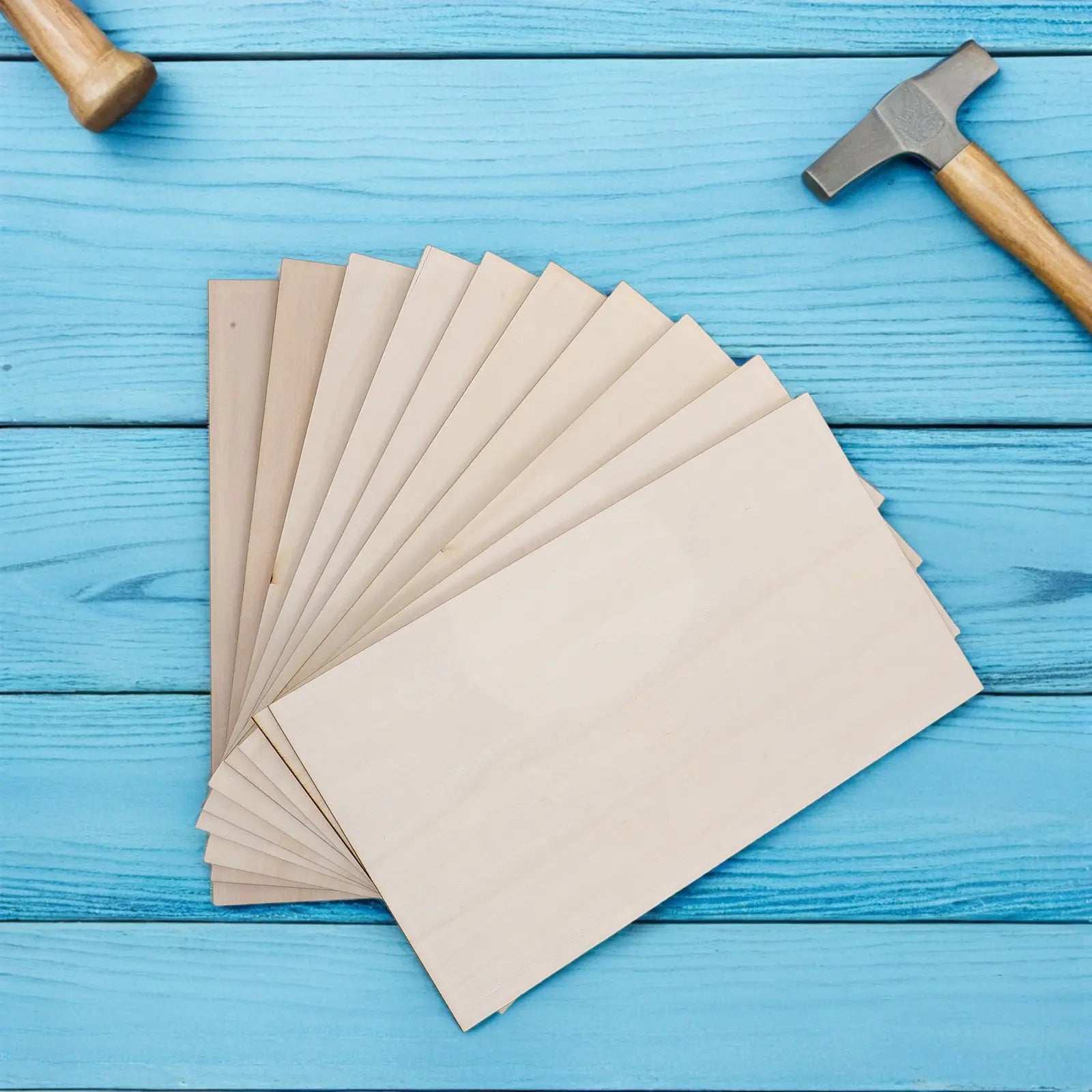 10Pcs 170x300x3mm Plywood Sheets Flat Unfinished Craft Wood Boards for Painting Carving DIY Projects School Art Studio