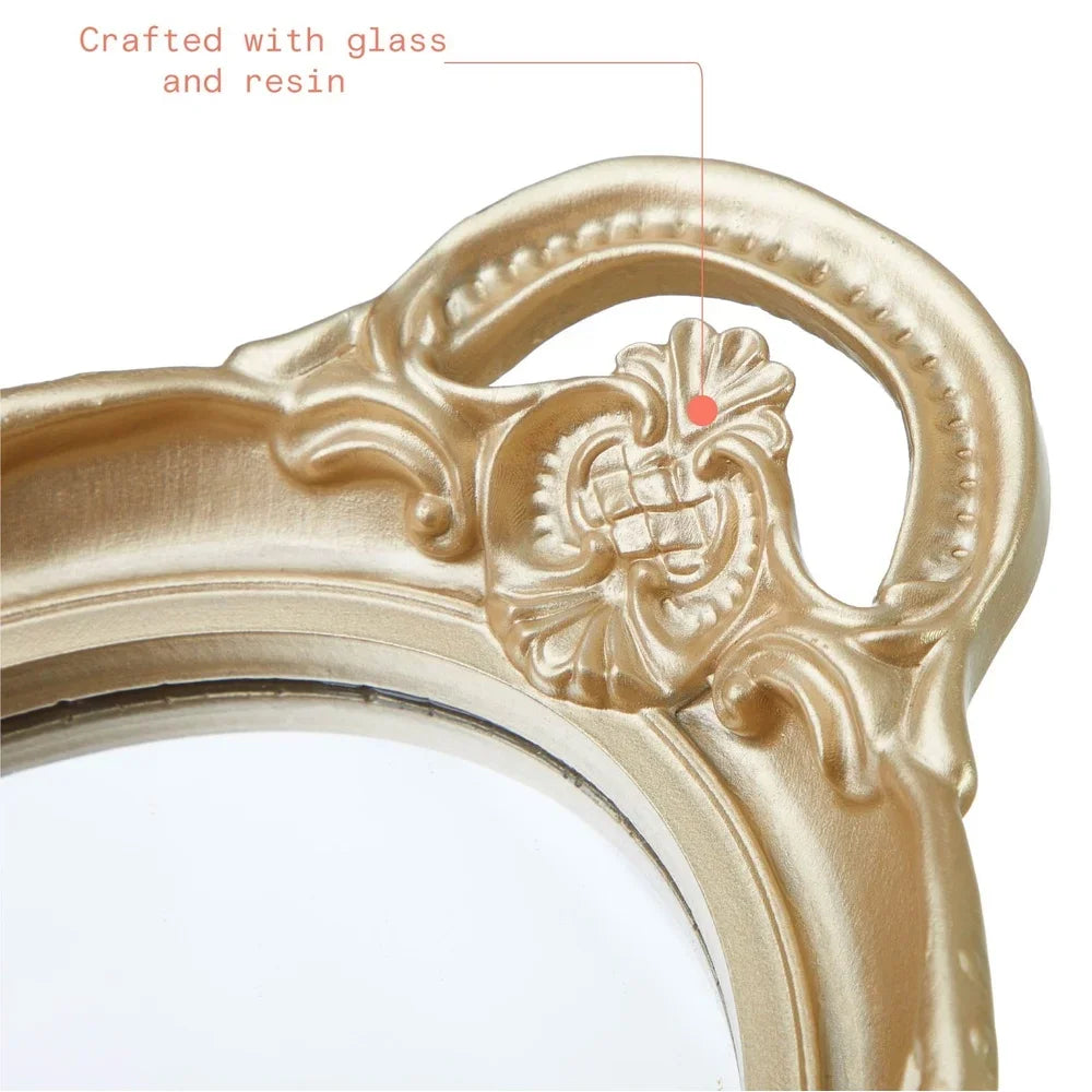 Elegant Gold Framed Mirror Tray Decorative Serving Tray Candles Jewelry Home Decor Perfect Vanities and Coffee Tables