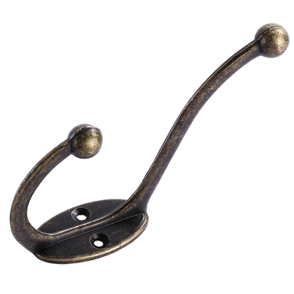 5pcs Rustic Coat Hanger Space Saving Hanging Clothes Hook Non-slip Wall Mounted Hook for Clothes Bag Coat Hat