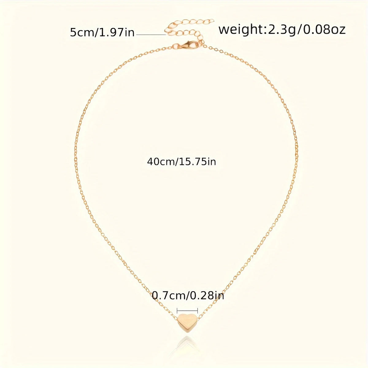 1pc Vintage Heart Pendant Necklace, Delicate and Minimalist Women's Alloy Collarbone Chain, Suitable for All Seasons