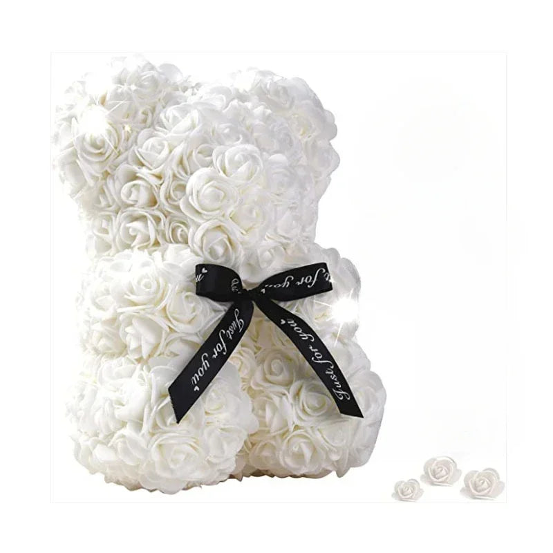 2026 New Artificial Flower Eternal Rose Teddy Bear for Mom Mother's Day Birthday Valentine's Day Anniversary Gifts & Decorations