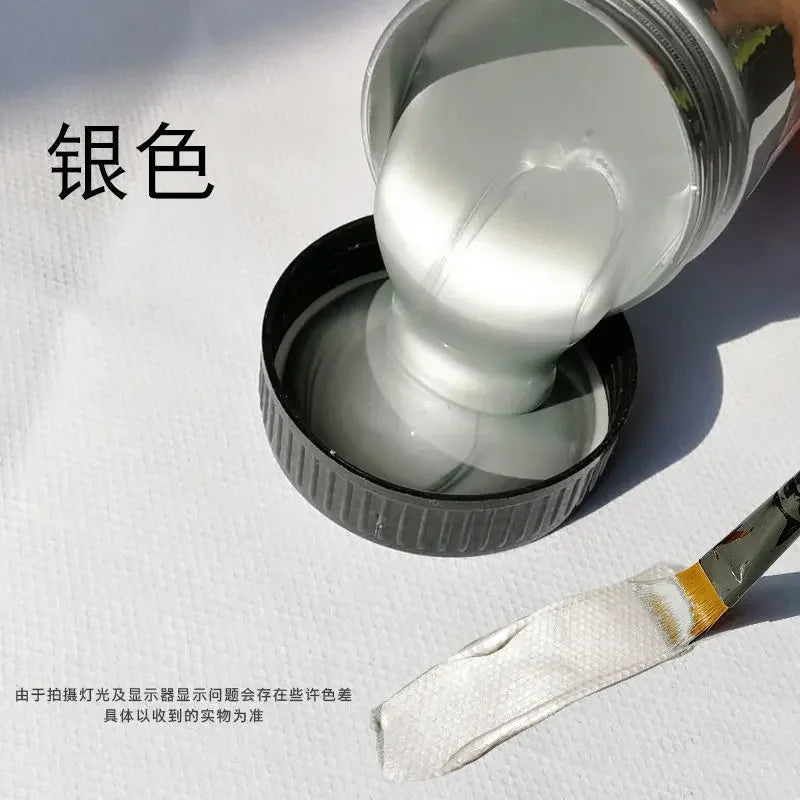 60/100ml Golden Acrylic Paint Metal Pearlescent Hand-painted Gypsum Glue Waterproof and Non-fading DIY Painted Paint