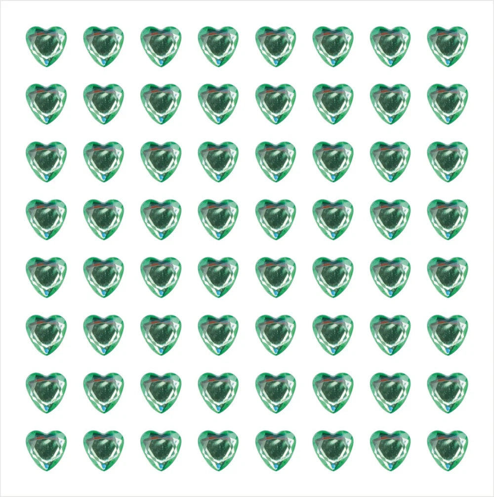 Bling Sparkly 3D Gem Acrylic Earrings Stickers Kids DIY Toys 6MM Self Adhesive Love Heart Rhinestone Crystal Stickers For Girls
