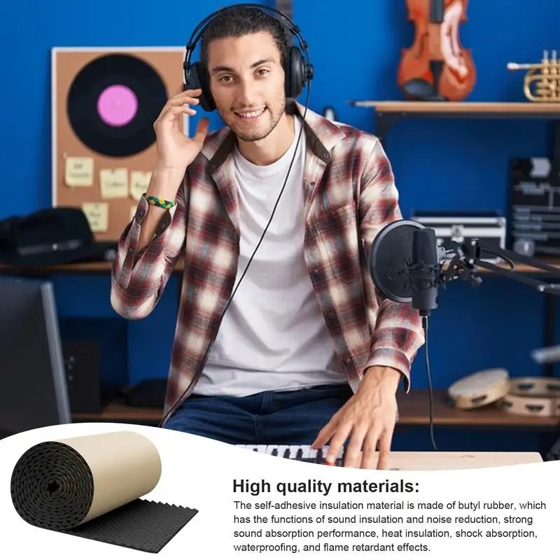 1Pc 50x200cm Acoustic Foam Self-adhesive Egg Sound Insulation Panels High Density for recording studio ktv wall silencer