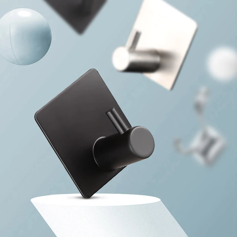Strong Adhesive Wall Hook Sticker Hanging Coat Rack Clothes Hanger Shower Robe Hook Kitchen Bathroom Towel Hooks Holder