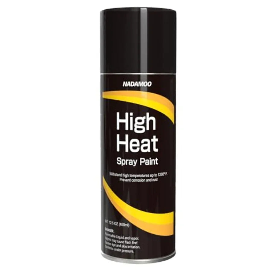High Heat Spray Paint for Metal Matte Finish BBQ Stove Aerosol Paint - High Temperature Resistant Up to 1200F 1 Can Black