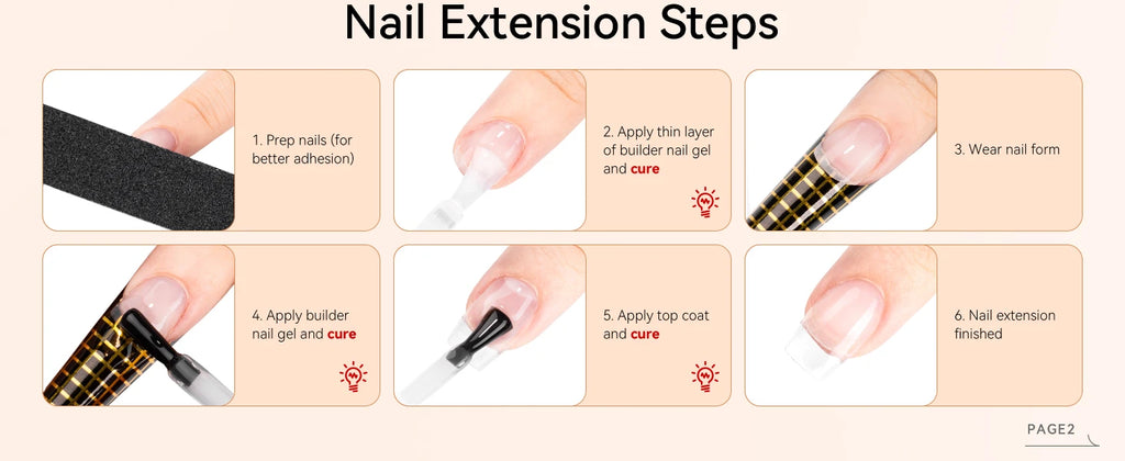 Builder Nail Gel, 7-in-One Clear Builder for Nails, LED Lamp Cured Rubber Base Gel Polish Coat Strengthener Thickening Extension