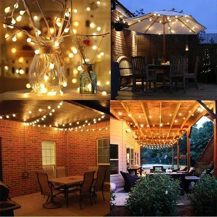 Battery Powered Led Ball String Lights Indoor Globe Fairy Light for Wedding Decorative Light String Tent Christmas Decoration