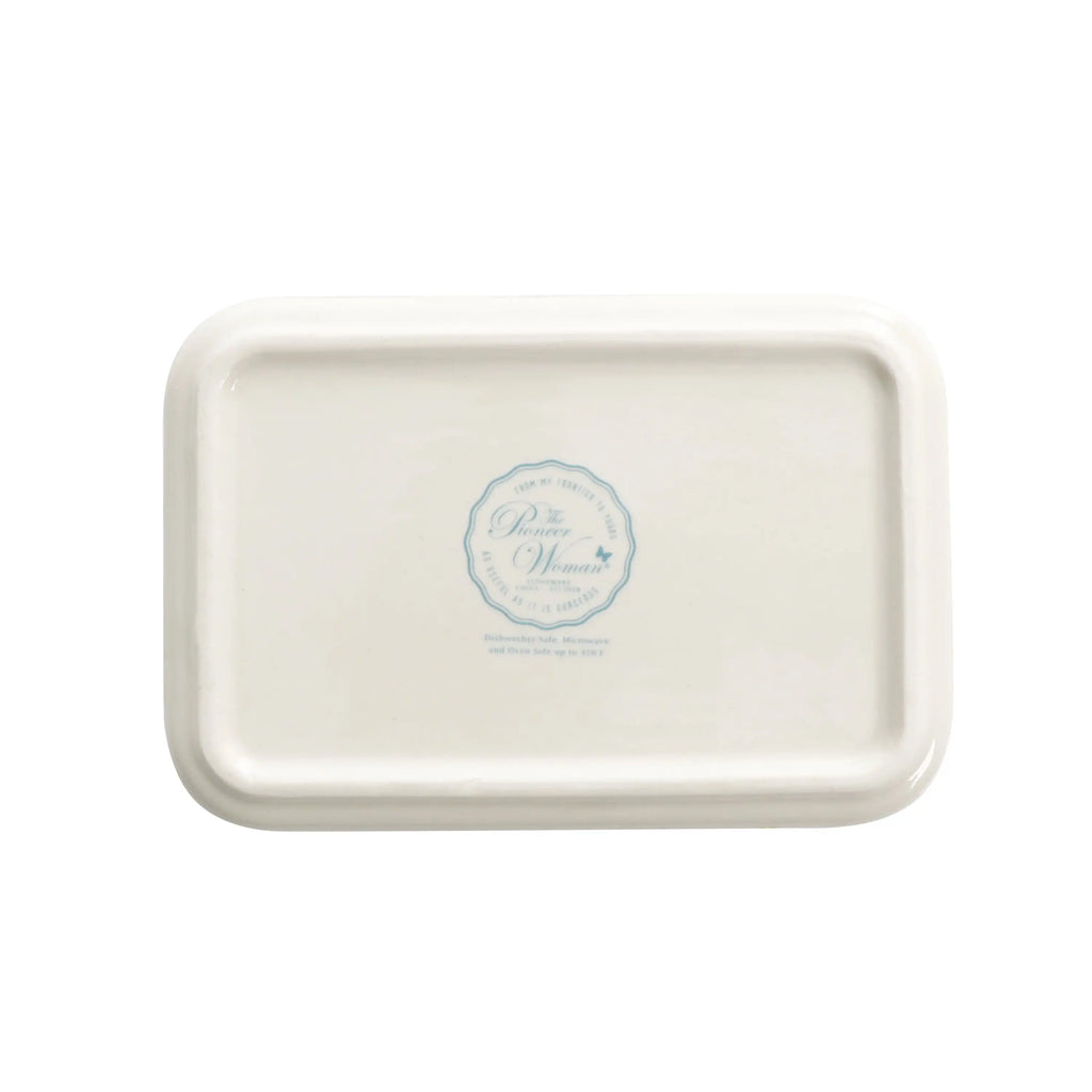 Sweet Rose Ceramic Nesting Bowls 6-Piece Set with Lids, Vintage Stoneware for Kitchen Prep & Storage