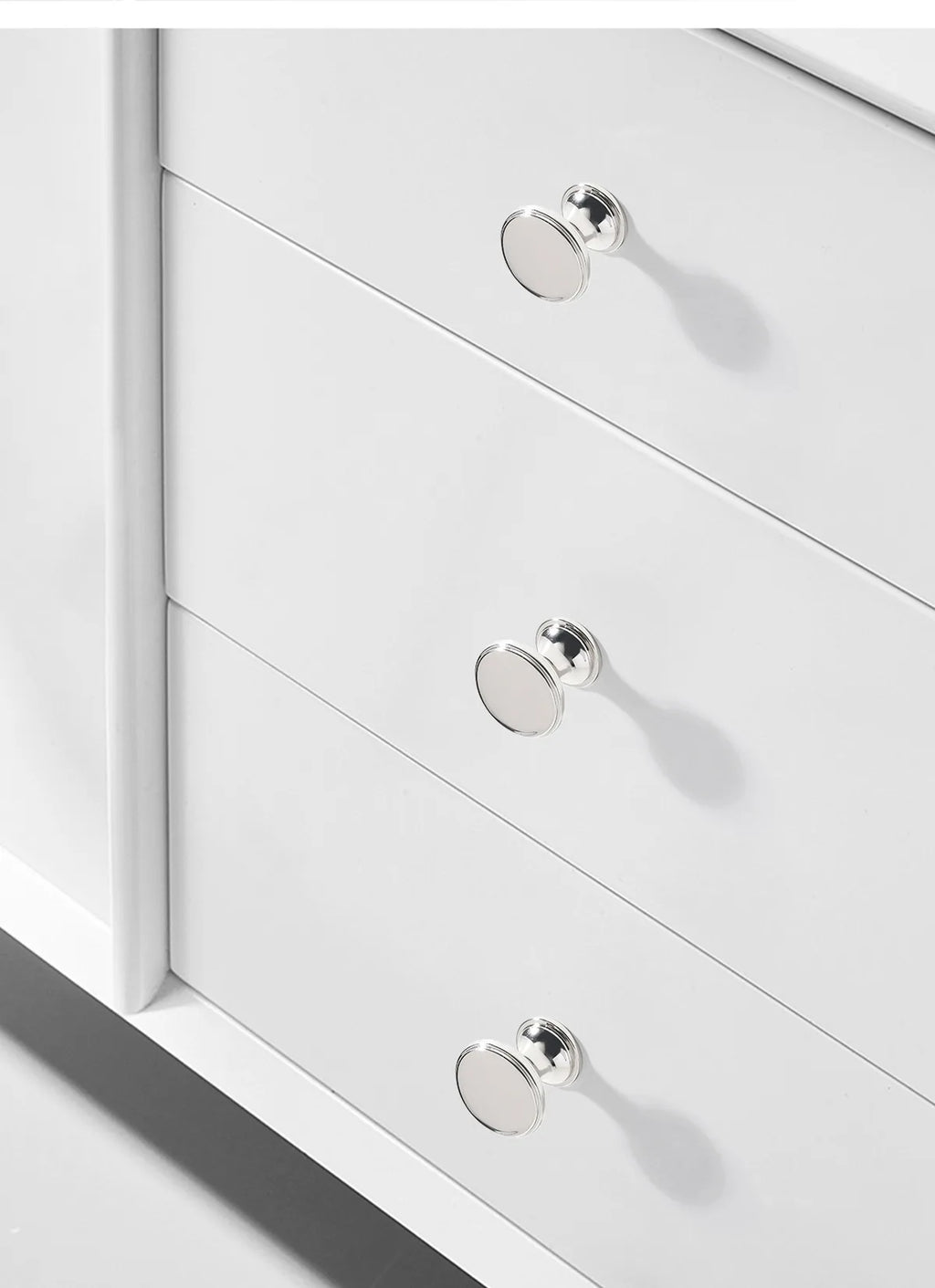 French titanium-silver cabinet door handle Solid zinc-alloy Cupboard & wardrobe pulls single-hole drawer knob  Furniture handle