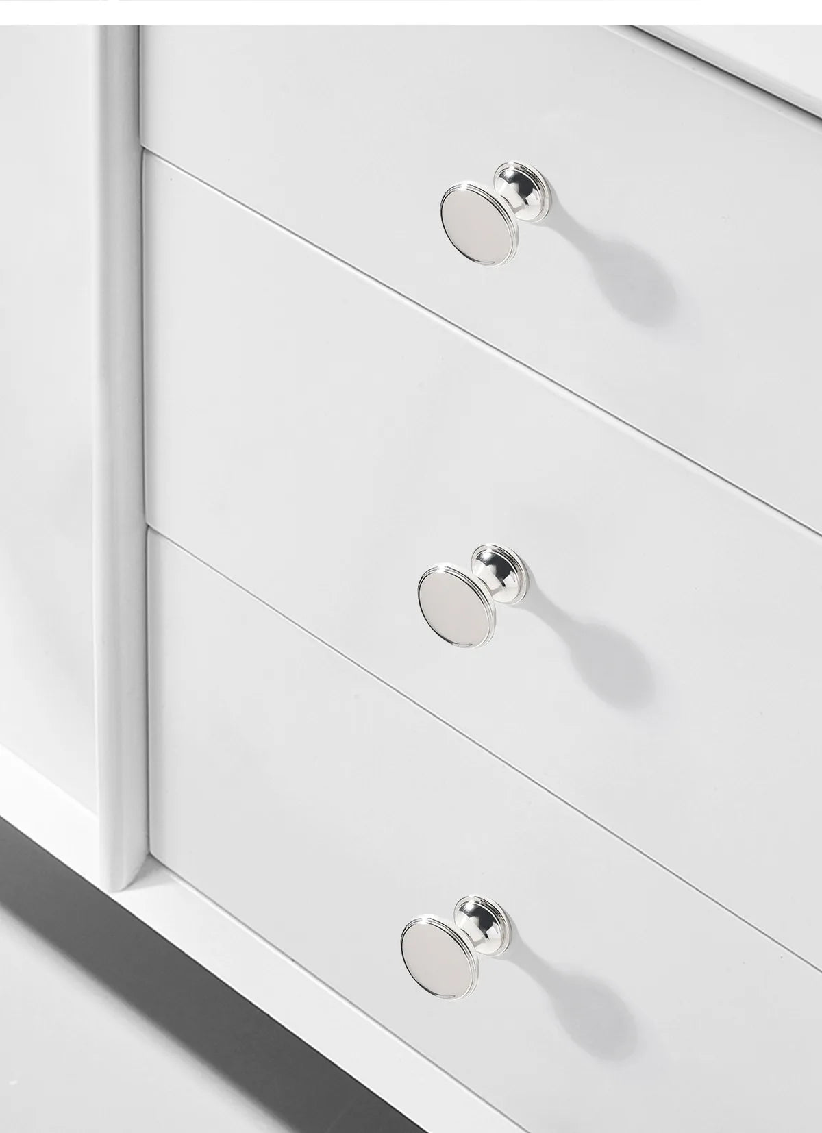 French titanium-silver cabinet door handle Solid zinc-alloy Cupboard & wardrobe pulls single-hole drawer knob  Furniture handle