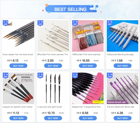 10 multi-functional artist paint brushes Bristle, wool, nylon hair Birch short rod acrylic oil painting gouache pens paint brush